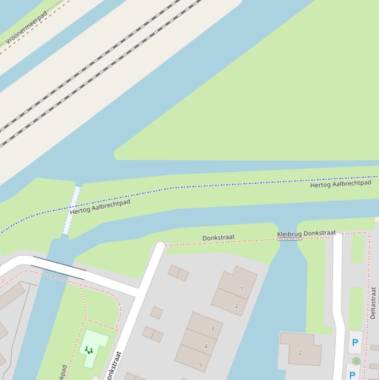 Kaart van het Hertog Aalbrechtpad.