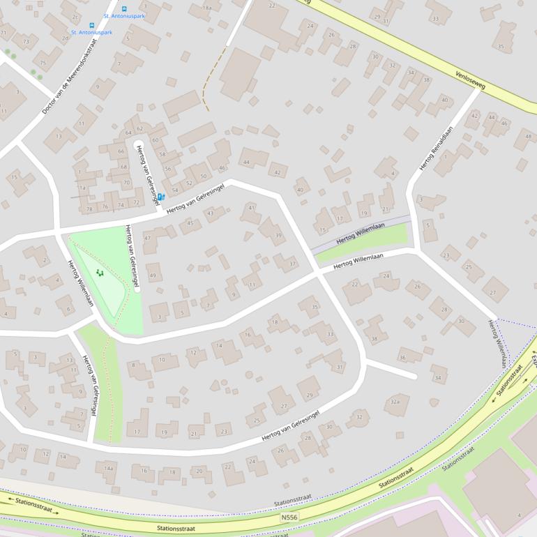 Kaart van de Hertog Willemlaan.