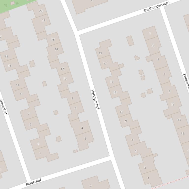 Kaart van de Hertogenhof.