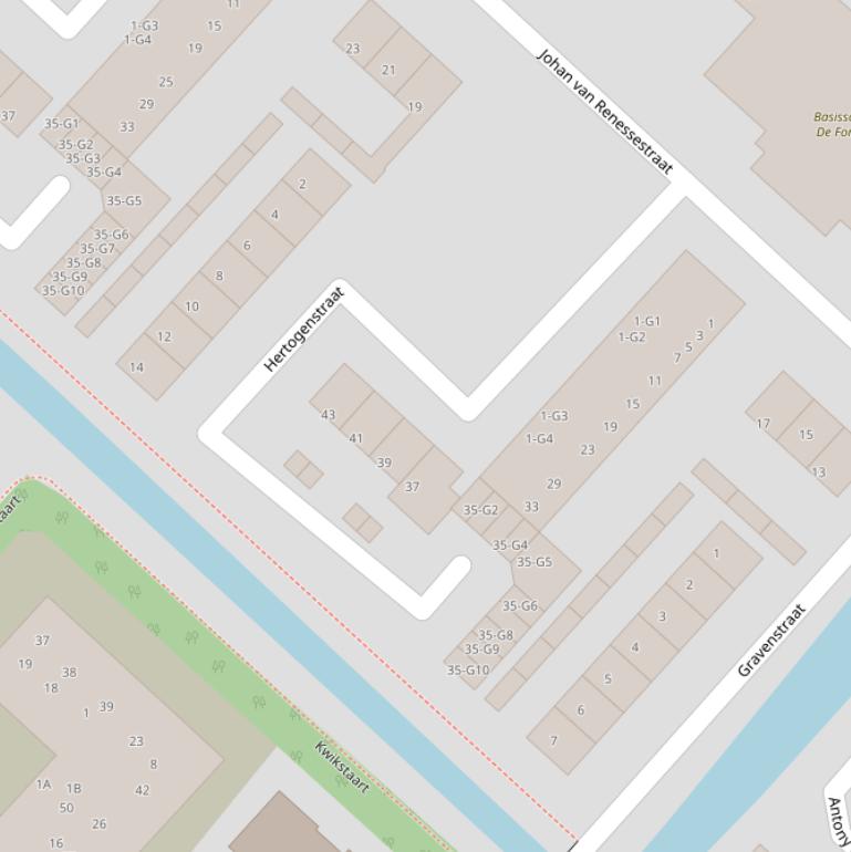 Kaart van de Hertogenstraat.