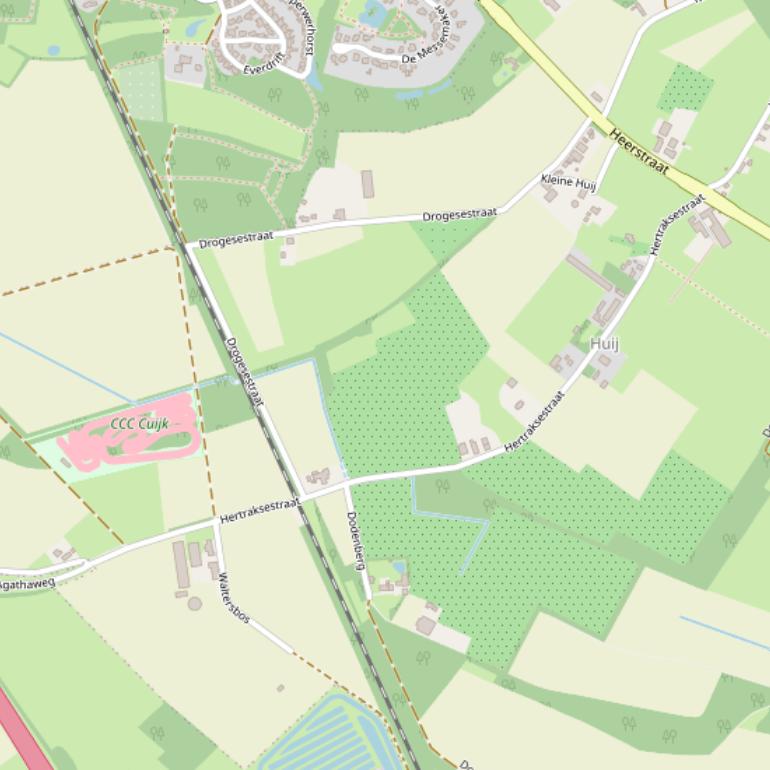 Kaart van de Hertraksestraat.