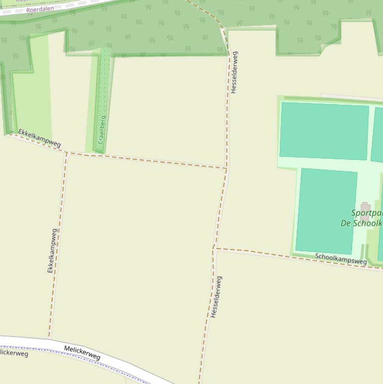 Kaart van de Hesselderweg.