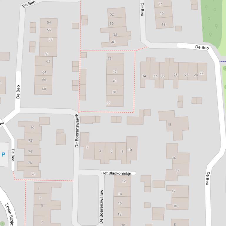 Kaart van  Het Bladkoninkje.