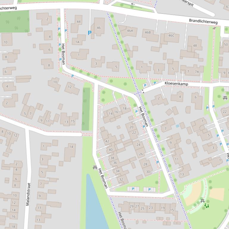 Kaart van  Het Bosman.