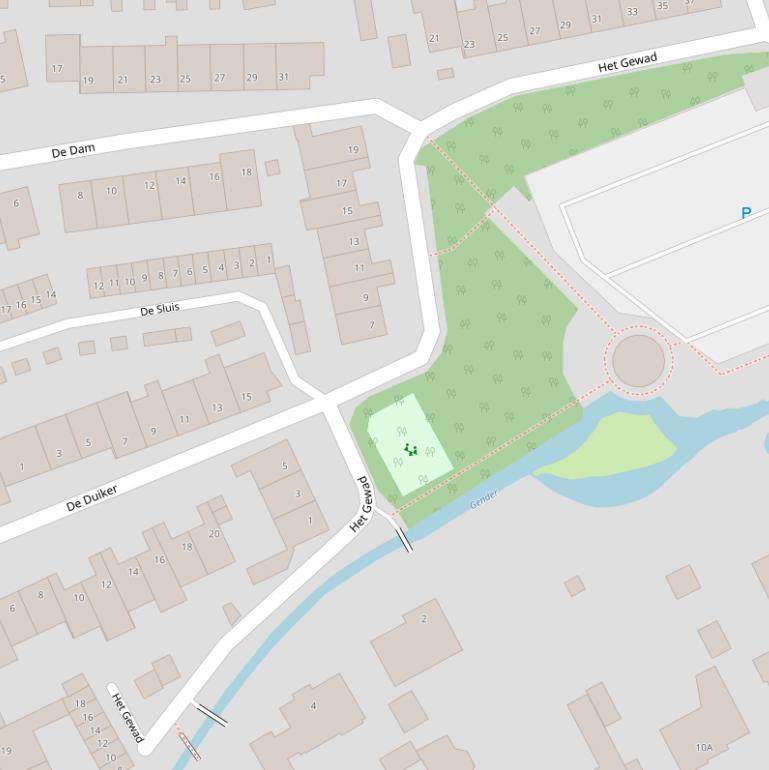 Kaart van  Het Gewad.