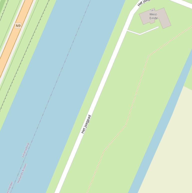 Kaart van  Het jaagpad.