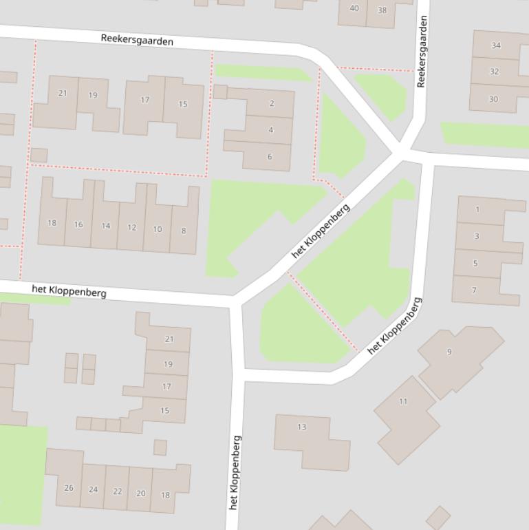 Kaart van  het Kloppenberg.