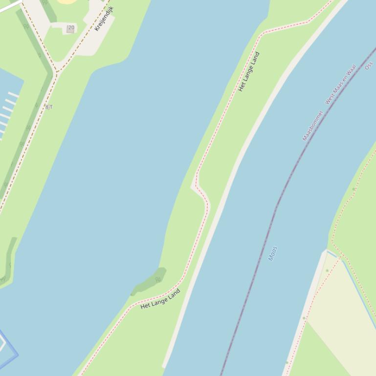 Kaart van  het Lange Land.