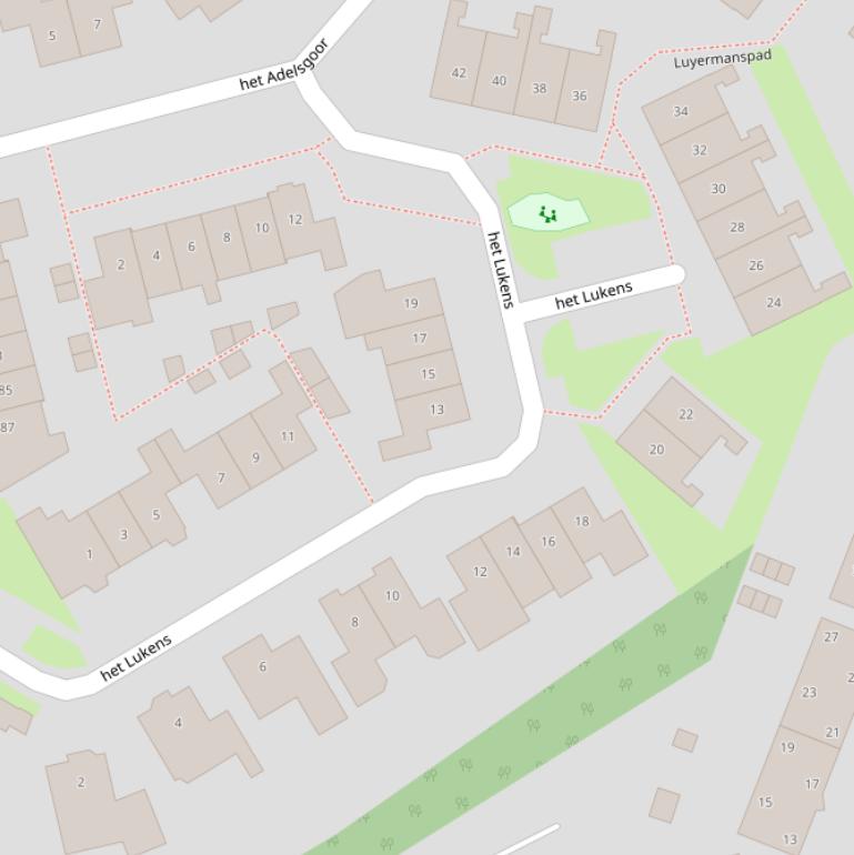 Kaart van  het Lukens.