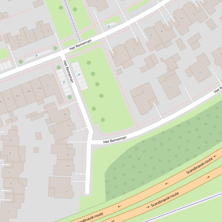 Kaart van  Het Rememan.
