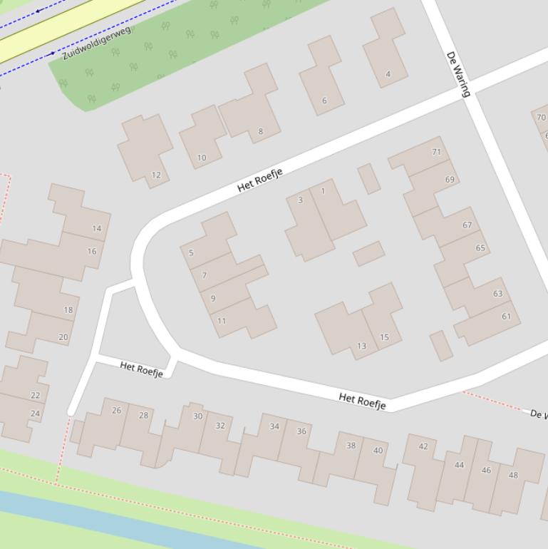 Kaart van  Het Roefje.