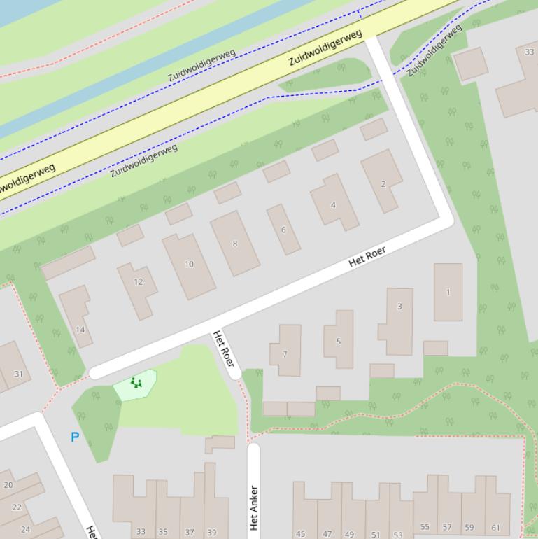 Kaart van  Het Roer.