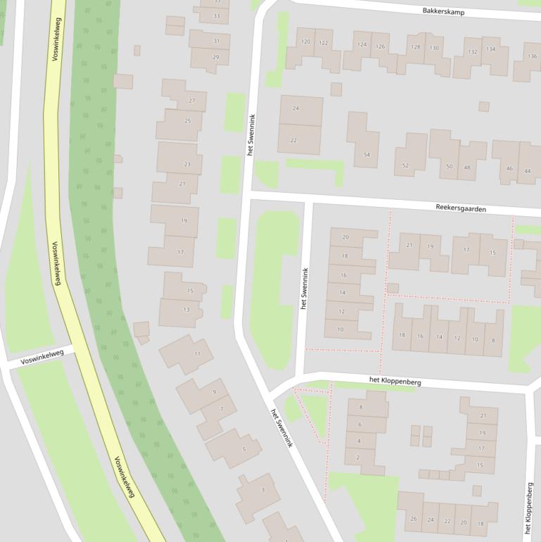 Kaart van  het Swennink.