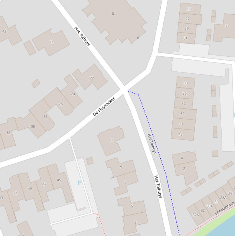 Kaart van  Het Tolhuys.