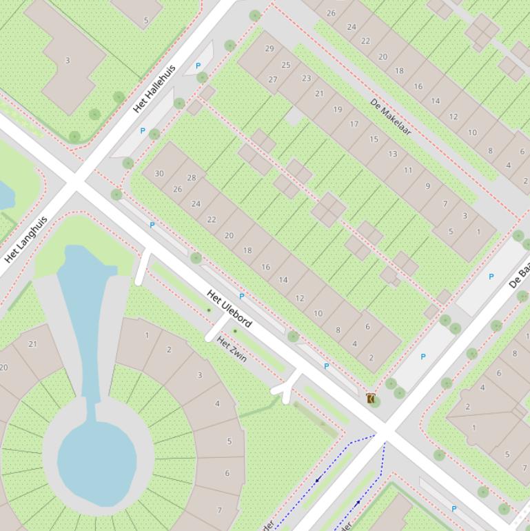 Kaart van  Het Ulebord.