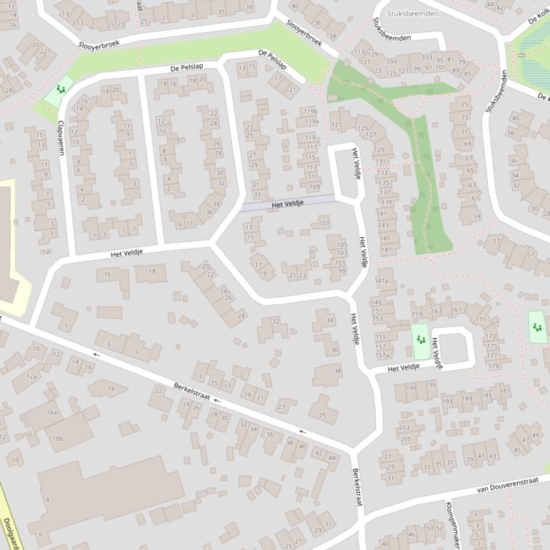 Kaart van  Het Veldje.