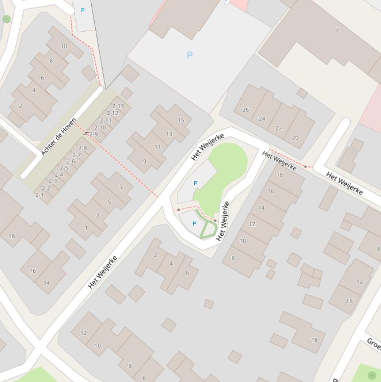 Kaart van  Het Weijerke.