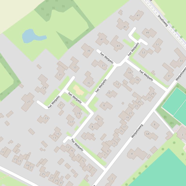 Kaart van  het Welpelo.