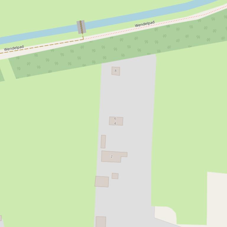 Kaart van  Het Wendelpad.