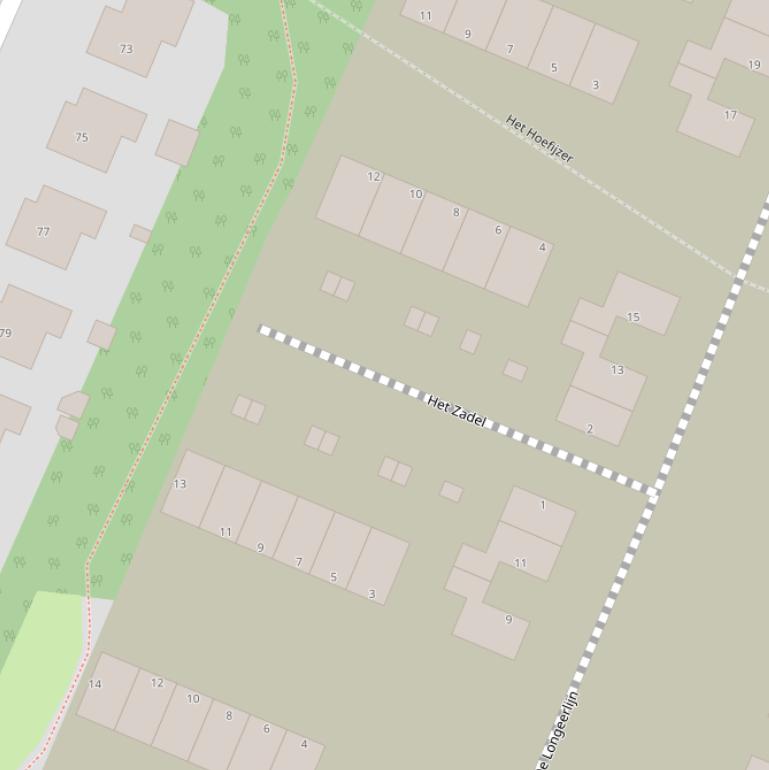 Kaart van  Het Zadel.