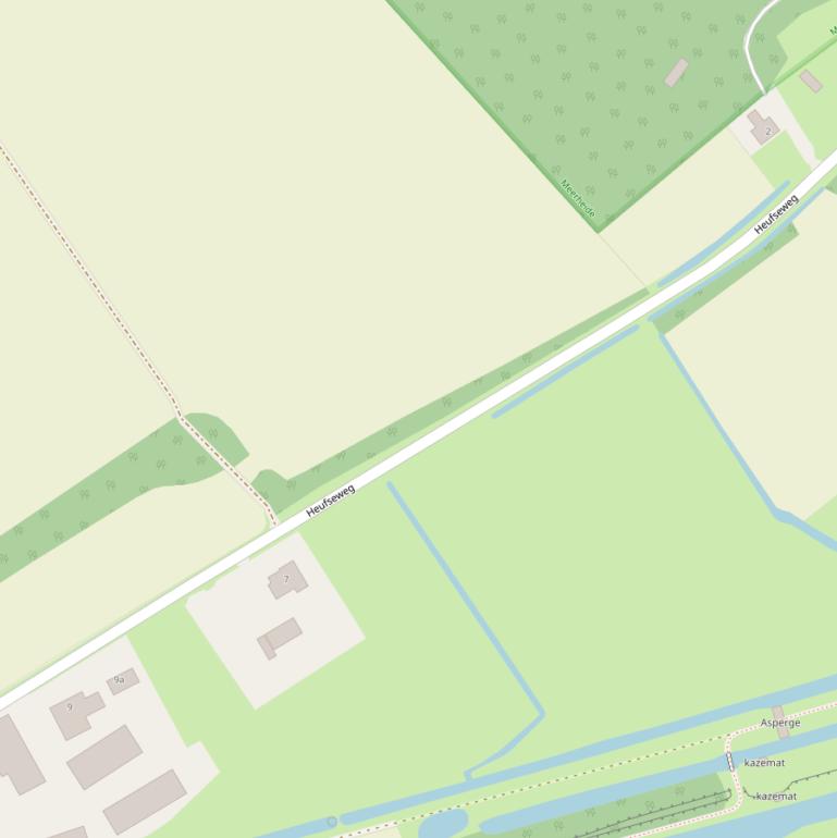 Kaart van de Heufseweg.