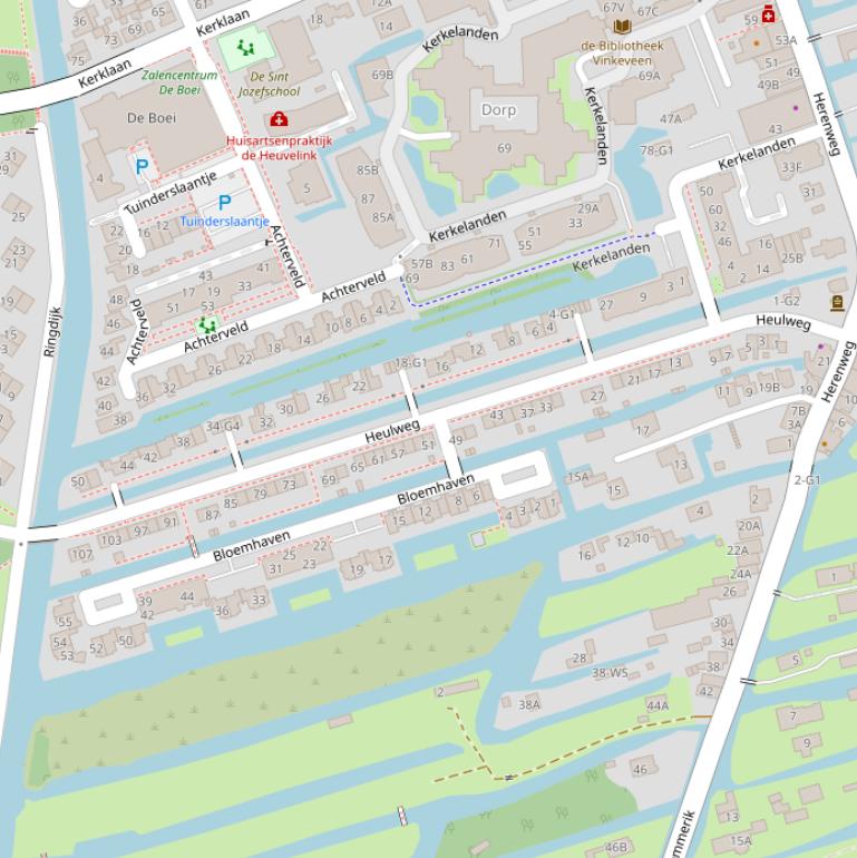 Kaart van de Heulweg.