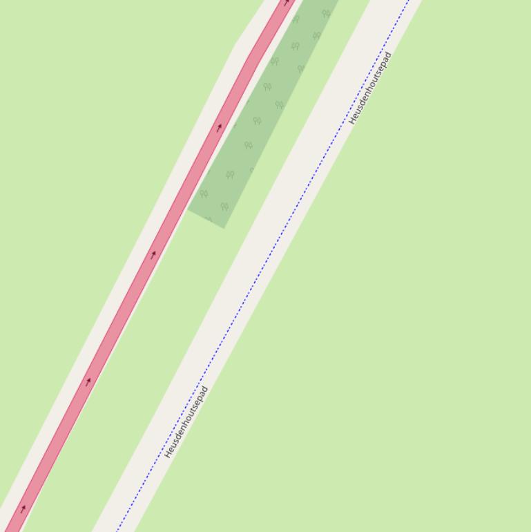 Kaart van het Heusdenhoutsepad.