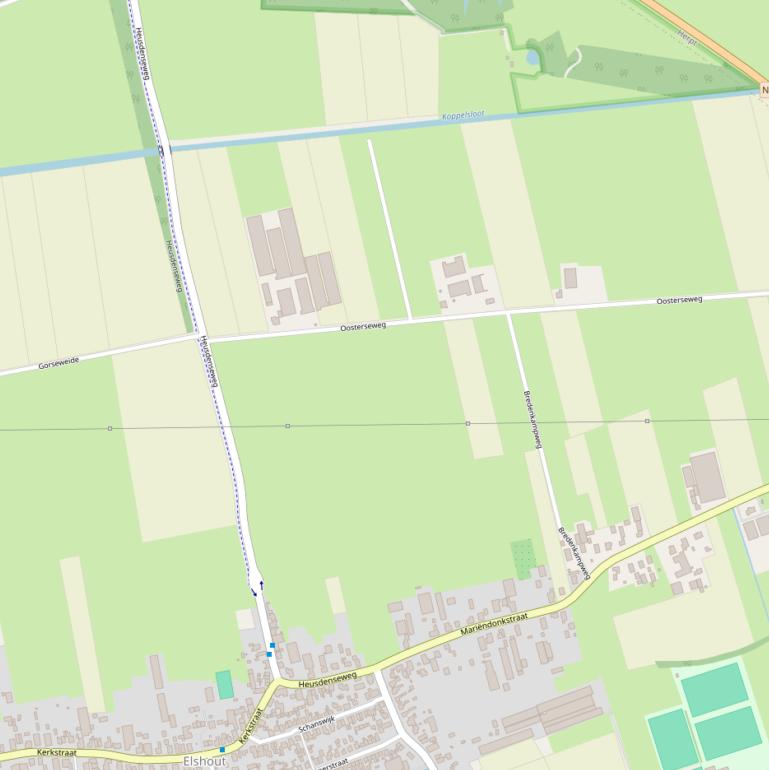 Kaart van de Heusdenseweg.