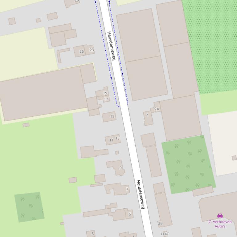 Kaart van de Heusdenseweg.