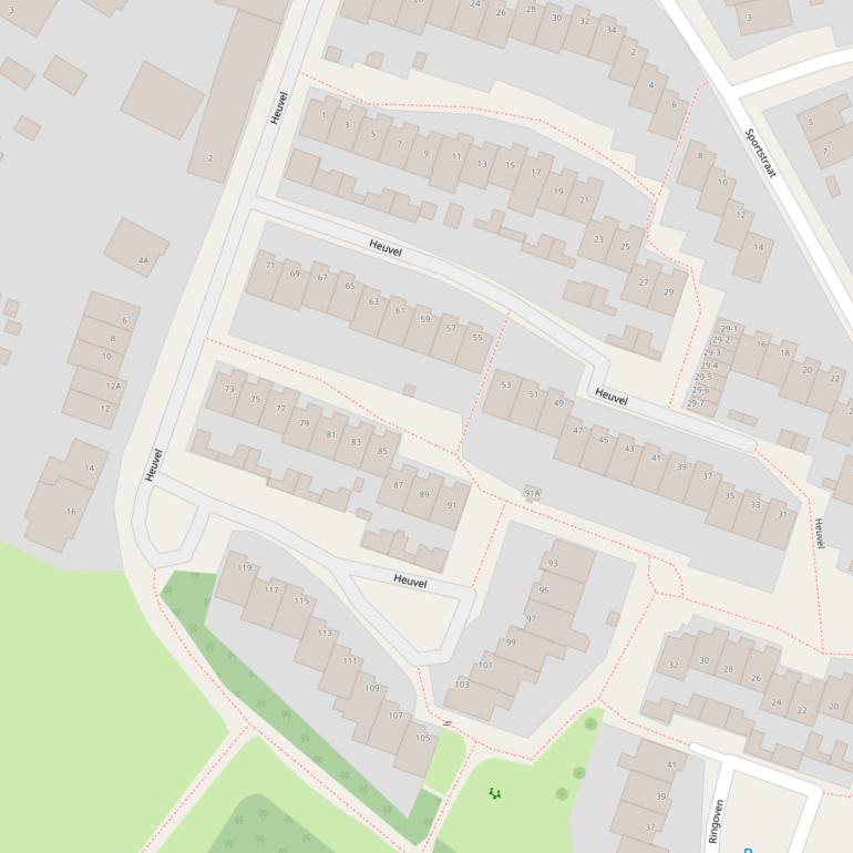 Kaart van  Heuvel.