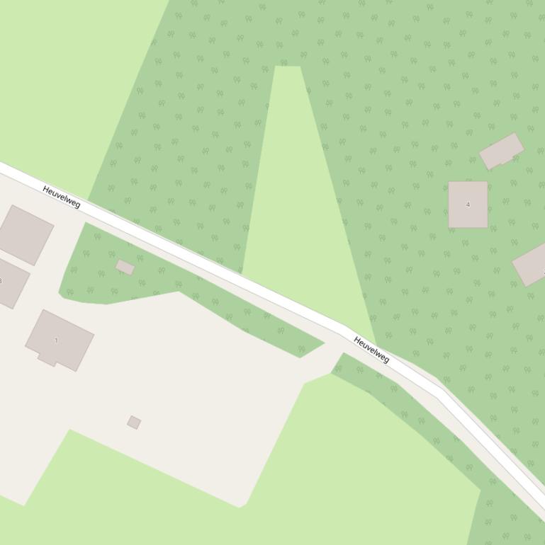 Kaart van de Heuvelweg.