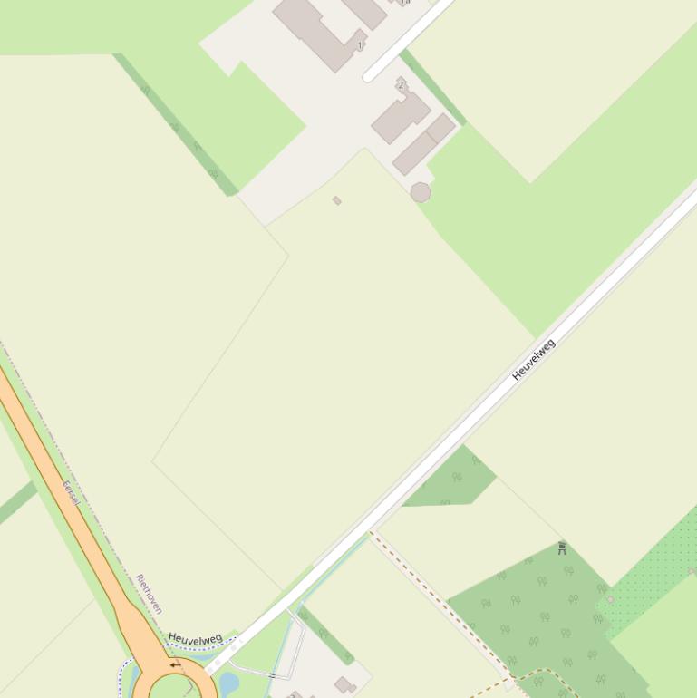 Kaart van de Heuvelweg.