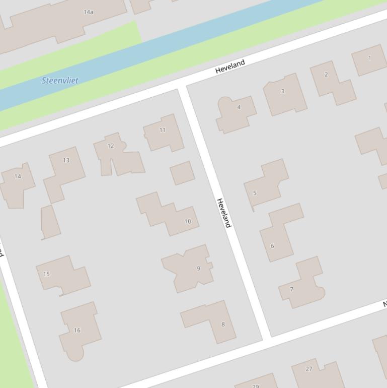 Kaart van  Heveland.