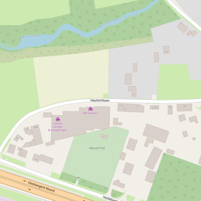 Kaart van  Heystertbaan.