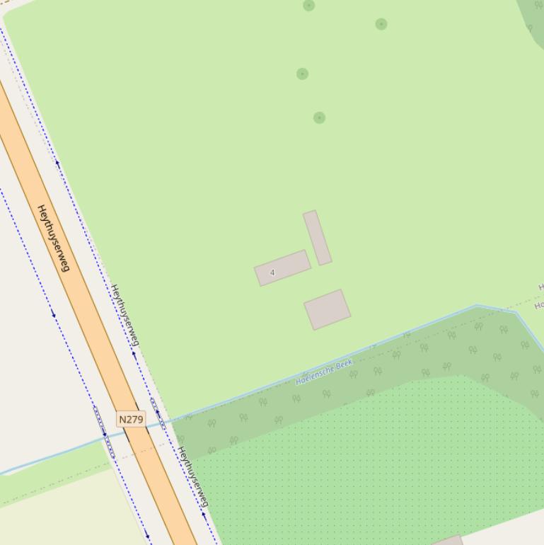 Kaart van de Heythuyserweg.