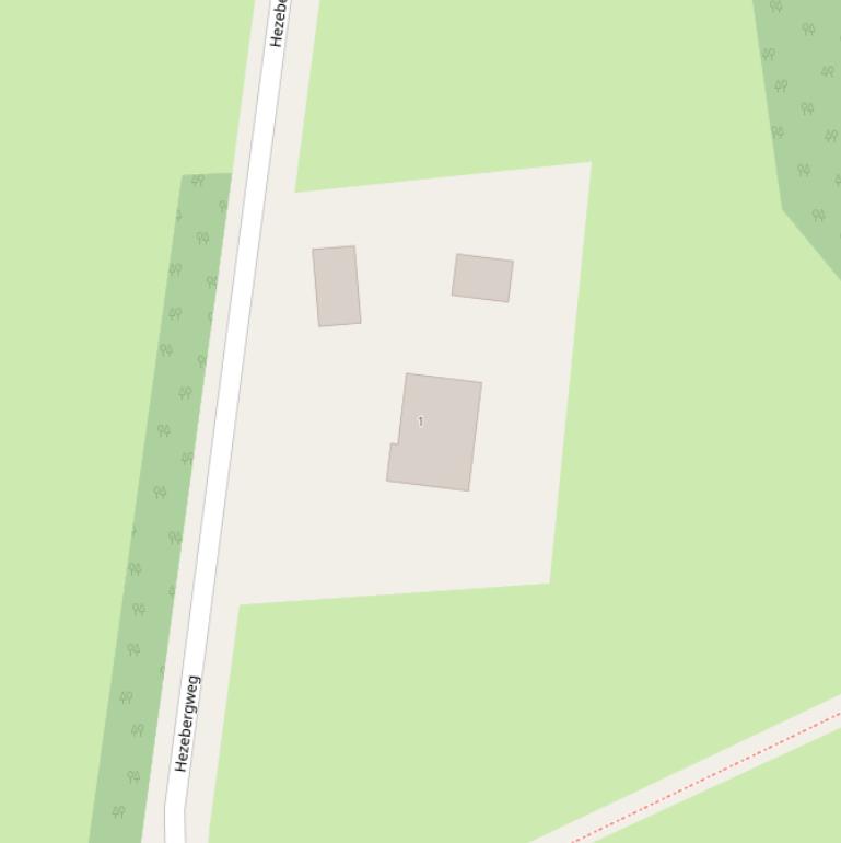 Kaart van de Hezebergweg.