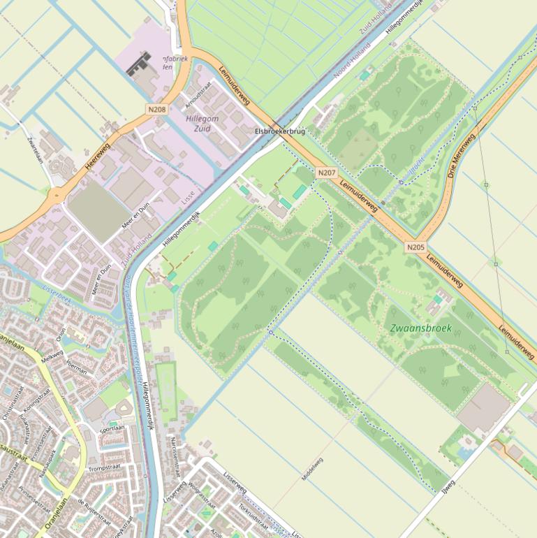 Kaart van de Hillegommerdijk.