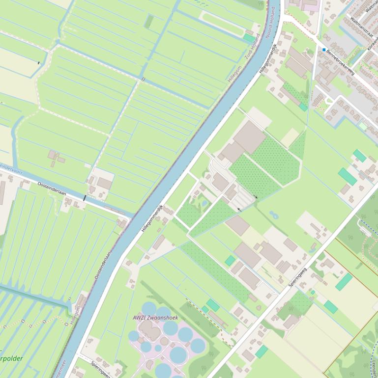 Kaart van de Hillegommerdijk.