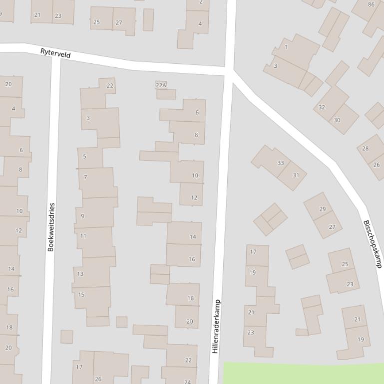 Kaart van  Hillenraderkamp.