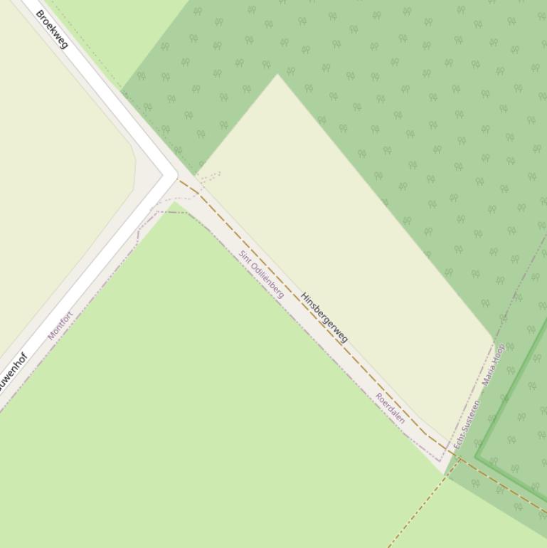 Kaart van de Hinsbergerweg.