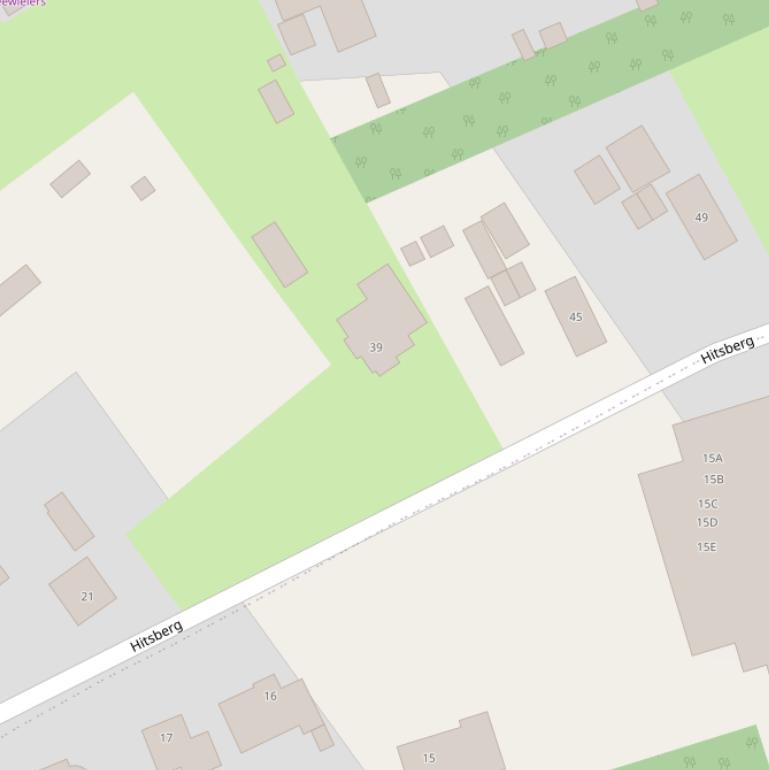 Kaart van  Hitsberg.