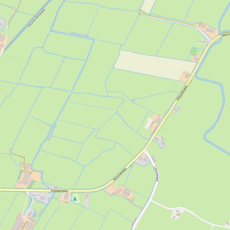 Kaart van de Hitzumerweg.