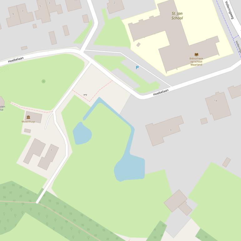 Kaart van de Hoebelaan.