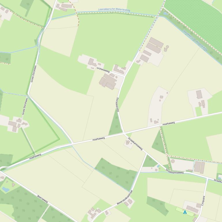 Kaart van de Hoefseweg.