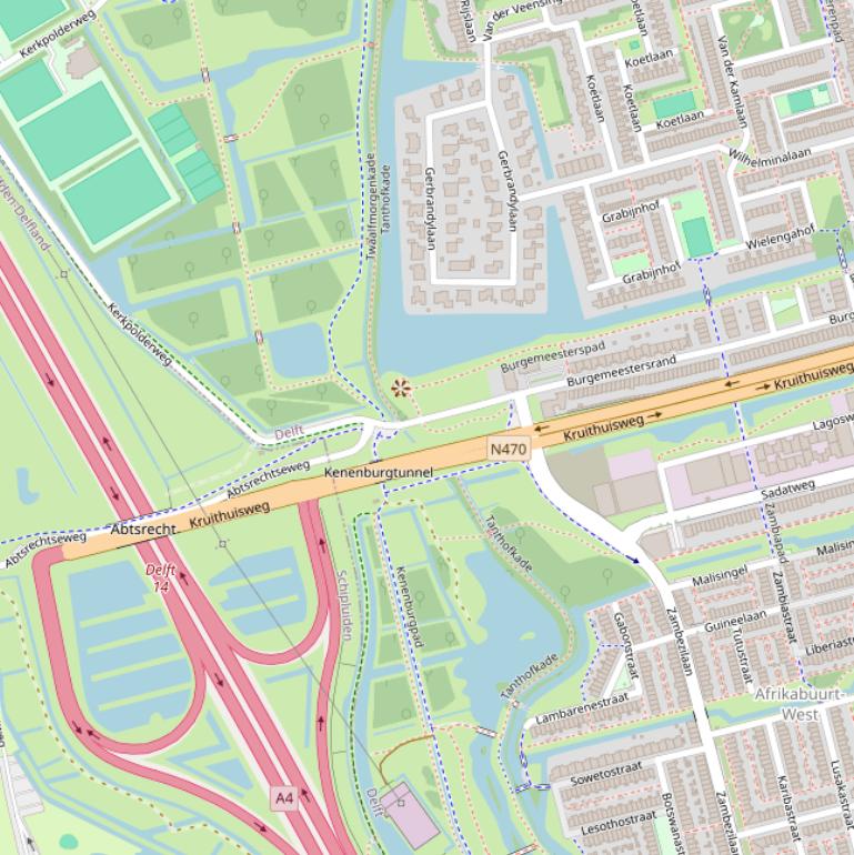 Kaart van het Hoefslagpad.