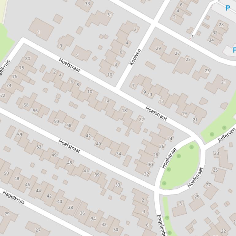 Kaart van de Hoefstraat.