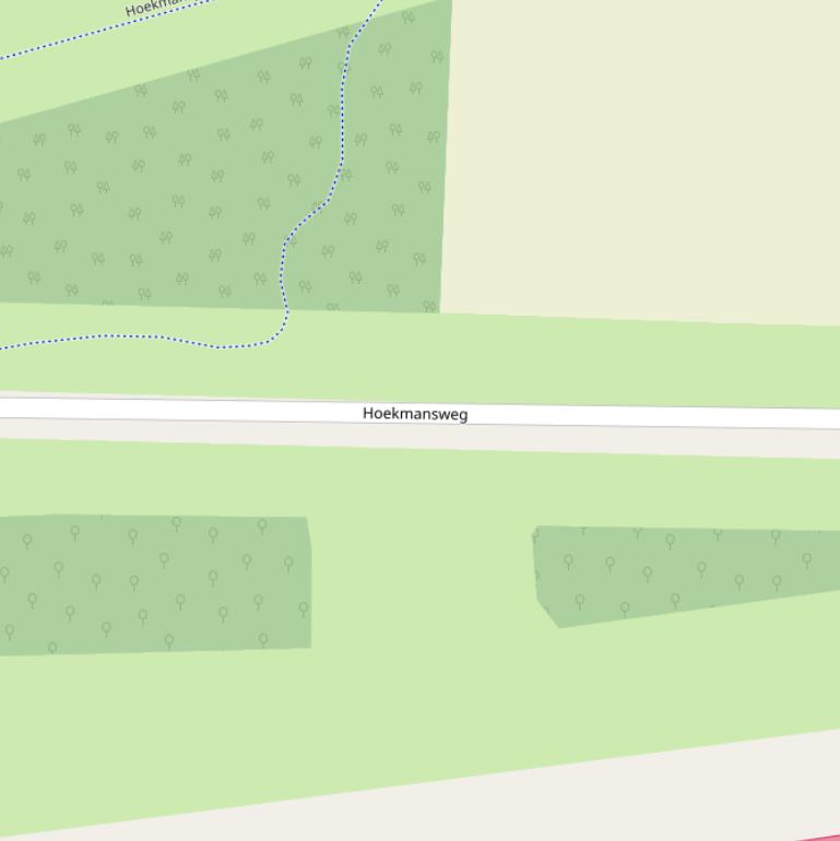 Kaart van de Hoekmansweg.