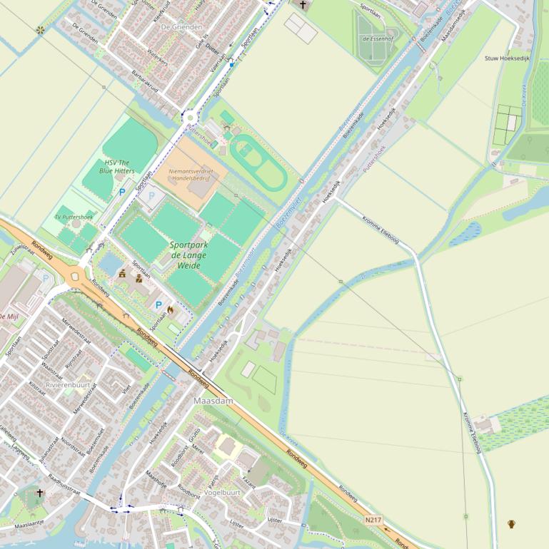 Kaart van de Hoeksedijk.