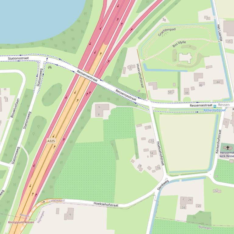 Kaart van de Hoeksehofstraat.