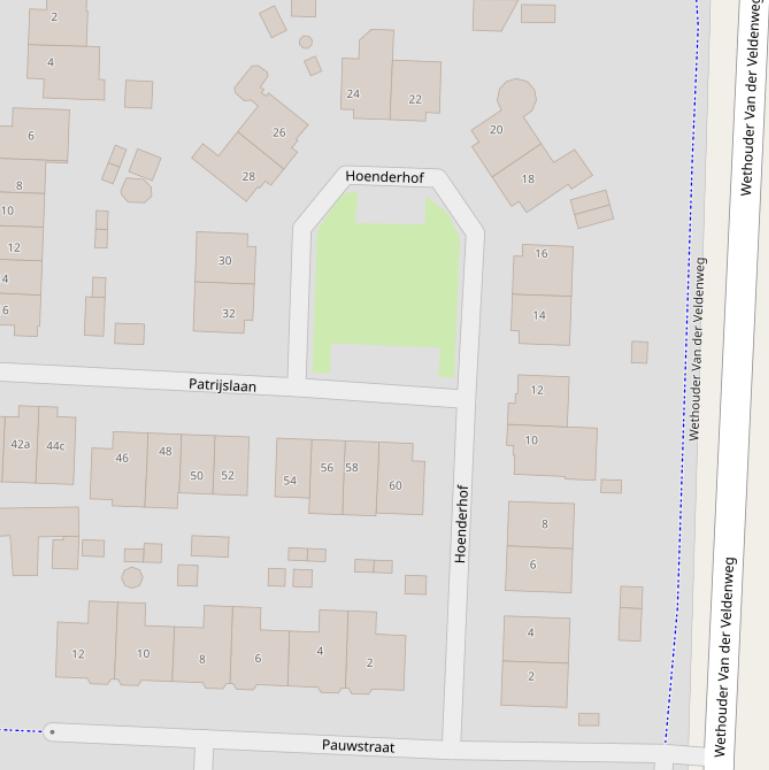 Kaart van de Hoenderhof.